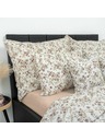 Kvalitex Francouzské prodloužené krepové povlečení 240x220, 70x90cm Kvítí béžové