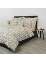 Kvalitex Francouzské prodloužené krepové povlečení 240x220, 70x90cm Kvítí béžové