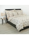 Kvalitex Francouzské prodloužené krepové povlečení 240x220, 70x90cm Kvítí béžové