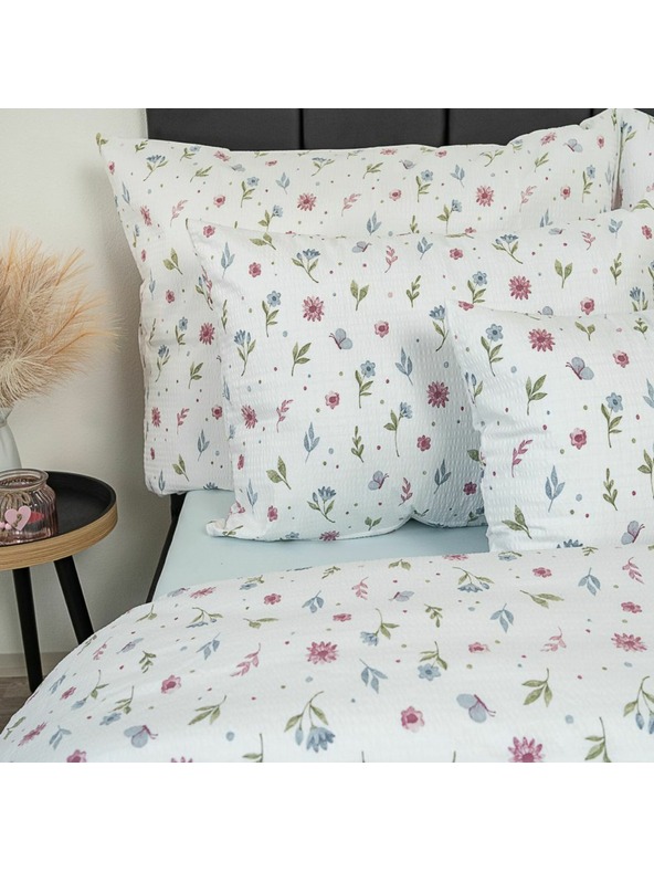 Kvalitex Francouzské krepové povlečení 240x200, 70x90cm Letní louka