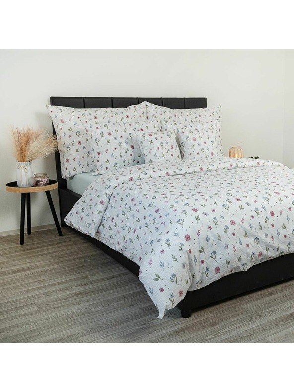 Kvalitex Francouzské krepové povlečení 240x200, 70x90cm Letní louka