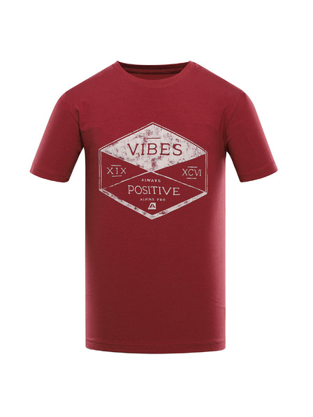 ALPINE PRO Pánské bavlněné triko ALPINE PRO SUMEK merlot varianta pc