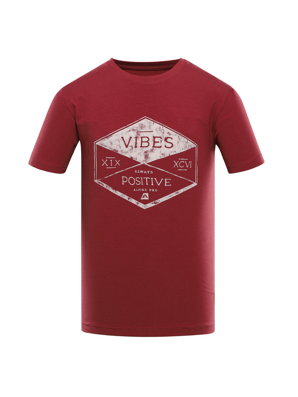 ALPINE PRO Pánské bavlněné triko ALPINE PRO SUMEK merlot varianta pc