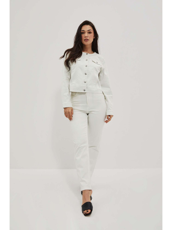 Moodo Dámské bílé mom jeans Moodo