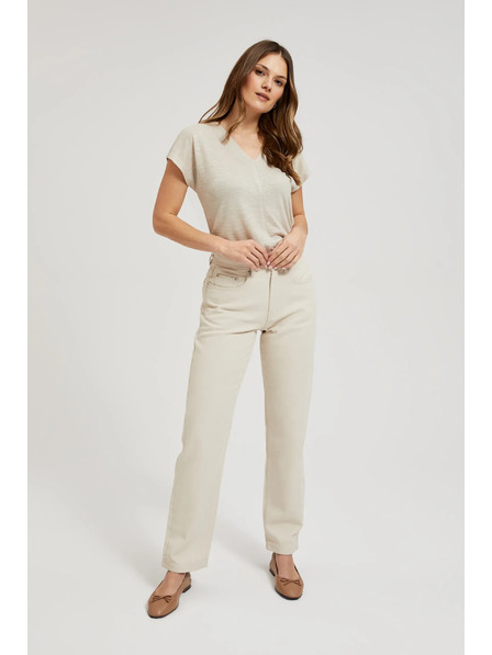 Moodo Dámské jeans Moodo – světle béžová