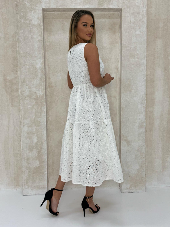 Edoti Richelieu maxi šaty - bílé