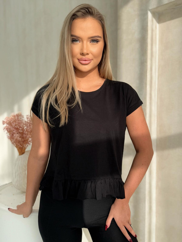 Edoti Tričko s volánem - černé