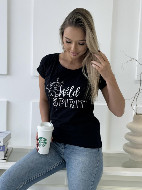 Edoti Tričko s potiskem - černé