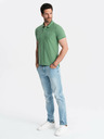Ombre Clothing Zelené pánské basic polo tričko Ombre Clothing