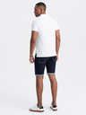 Ombre Clothing Bílé pánské basic polo tričko Ombre Clothing