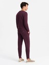 Ombre Clothing BASIC pánská bavlněná mikina BASIC bordó Ombre Clothing