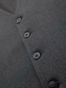 Ombre Clothing Pánská šedá obleková vesta s klasickými detaily a podšívkou