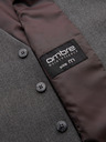 Ombre Clothing Pánská šedá obleková vesta s klasickými detaily a podšívkou