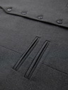 Ombre Clothing Pánská šedá obleková vesta s klasickými detaily a podšívkou
