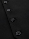 Ombre Clothing Pánská černá obleková vesta s klasickými detaily a podšívkou