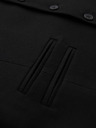 Ombre Clothing Pánská černá obleková vesta s klasickými detaily a podšívkou