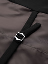 Ombre Clothing Pánská černá obleková vesta s klasickými detaily a podšívkou