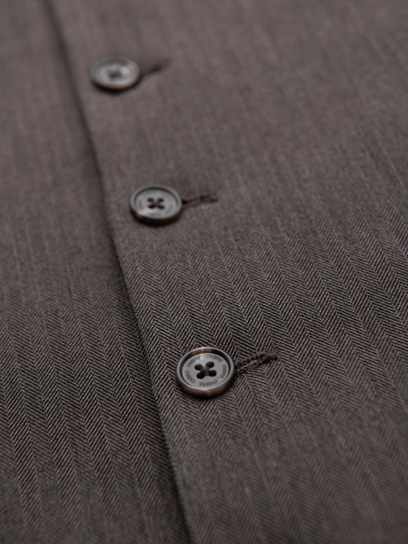 Ombre Clothing Pánská šedá elegantní vesta SLIM FIT