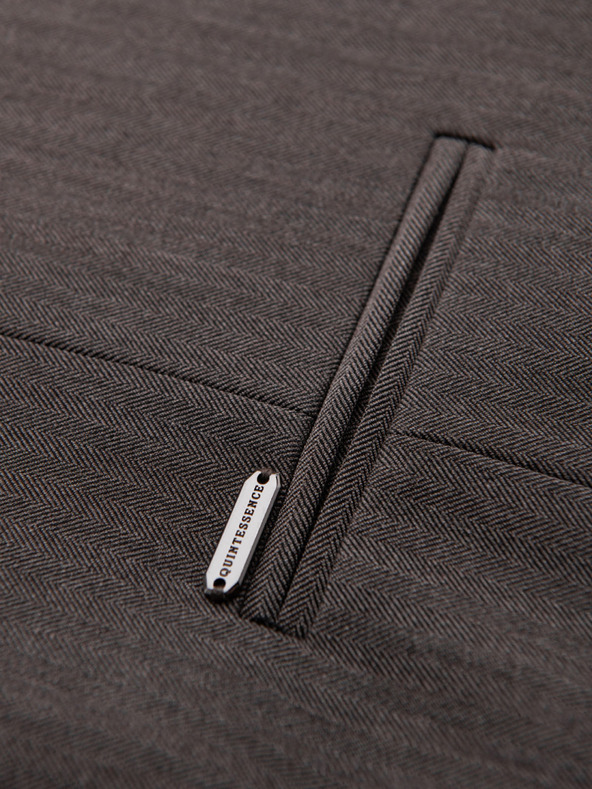 Ombre Clothing Pánská šedá elegantní vesta SLIM FIT