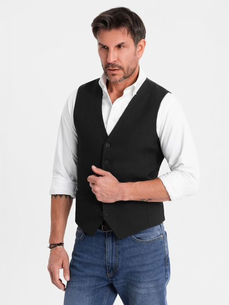 Ombre Clothing Elegantní pánská vesta SLIM FIT