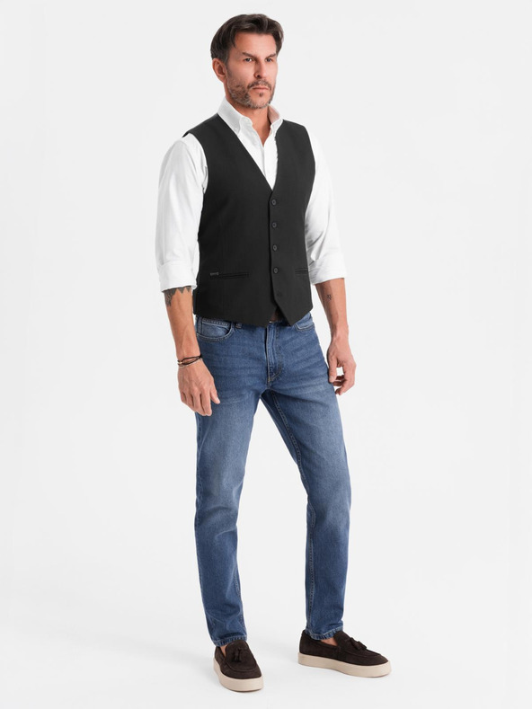 Ombre Clothing Elegantní pánská vesta SLIM FIT