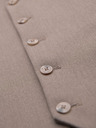 Ombre Clothing Pánská béžová obleková vesta s klasickými detaily a podšívkou