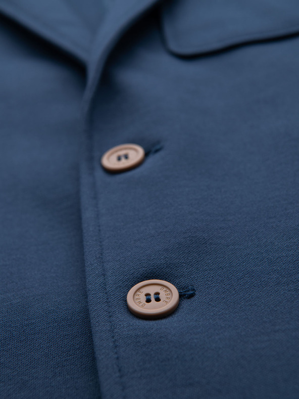 Ombre Clothing Pánské modré sako SLIM s jemnou texturou