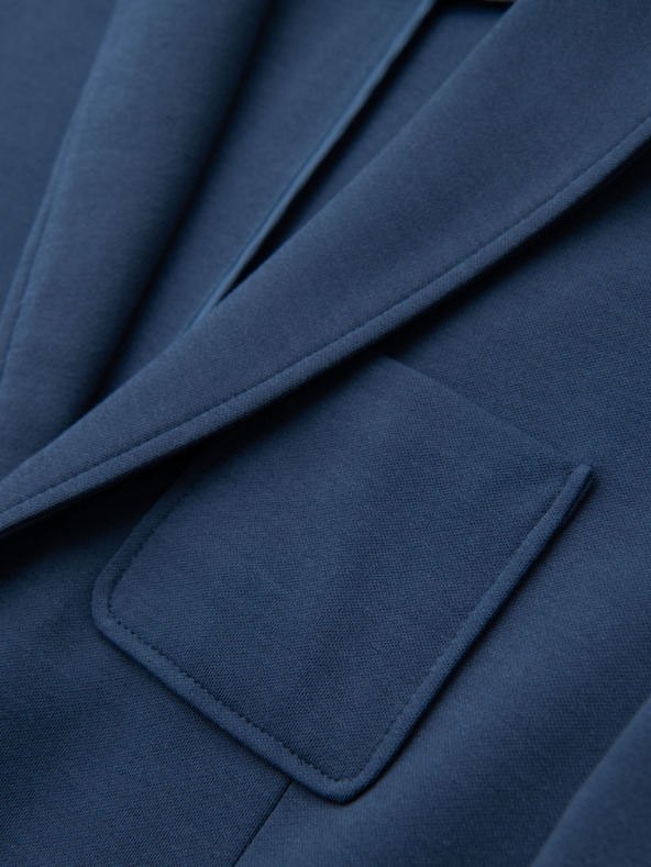 Ombre Clothing Pánské modré sako SLIM s jemnou texturou