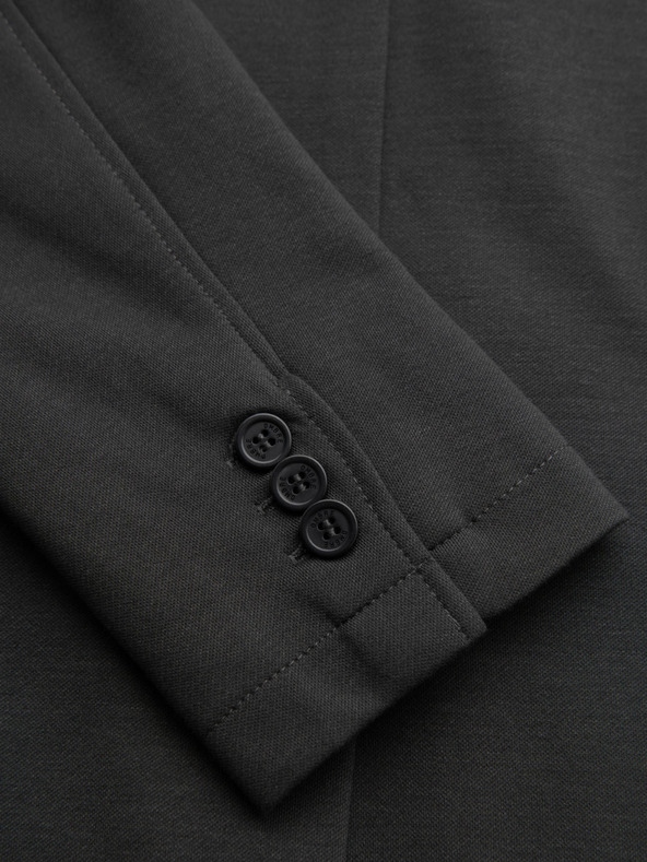 Ombre Clothing Pánské šedé sako SLIM z jemně strukturovaného úpletu