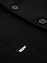 Ombre Clothing Pánské černé sako SLIM s jemnou texturou