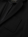 Ombre Clothing Pánské černé sako SLIM s jemnou texturou