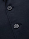 Ombre Clothing Pánské tmavě modré sako SLIM z jemně strukturovaného úpletu