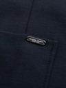 Ombre Clothing Pánské tmavě modré sako SLIM z jemně strukturovaného úpletu