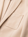 Ombre Clothing Pánské béžové sako SLIM z jemně strukturovaného úpletu