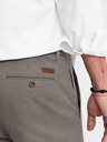 Ombre Clothing Pánské chino kalhoty REGULAR FIT s jemnou strukturou - šedé