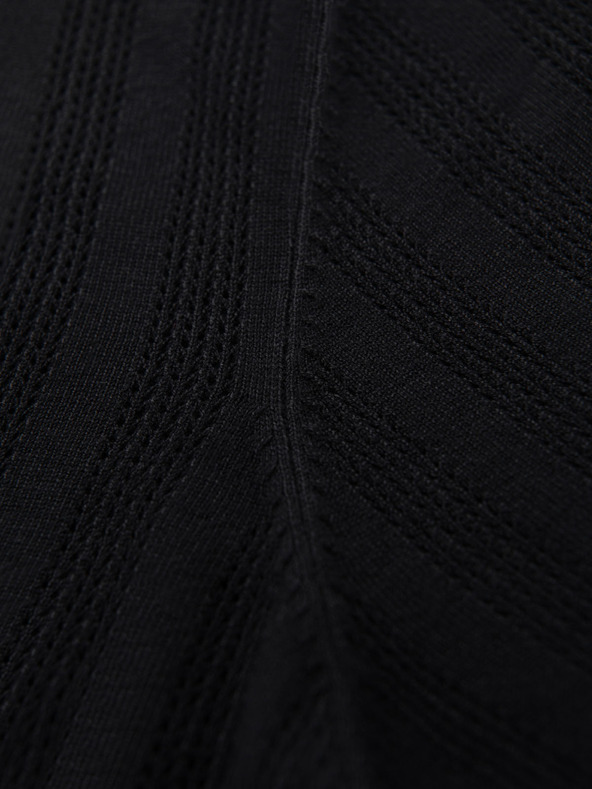 Ombre Clothing Pánské polo triko se zipem u výstřihu - černá