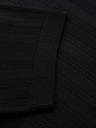 Ombre Clothing Pánské polo triko se zipem u výstřihu - černá
