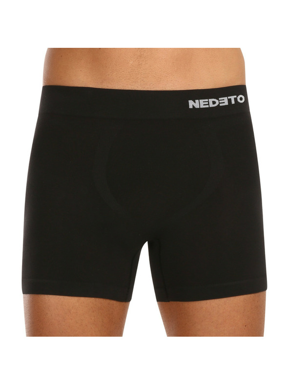 Nedeto Pánské boxerky Nedeto bezešvé bambusové černé