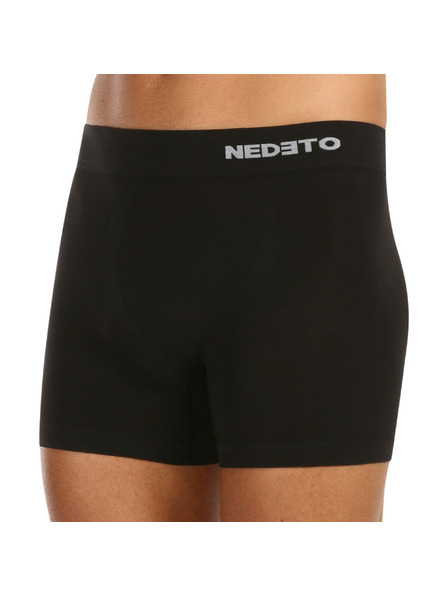 Nedeto Pánské boxerky Nedeto bezešvé bambusové černé