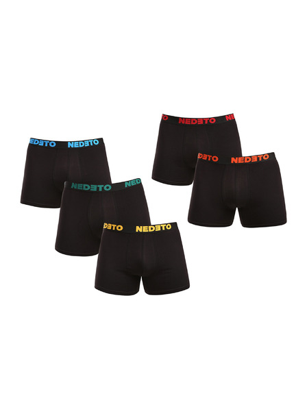 Nedeto Sada pěti - pánské boxerky Nedeto černé
