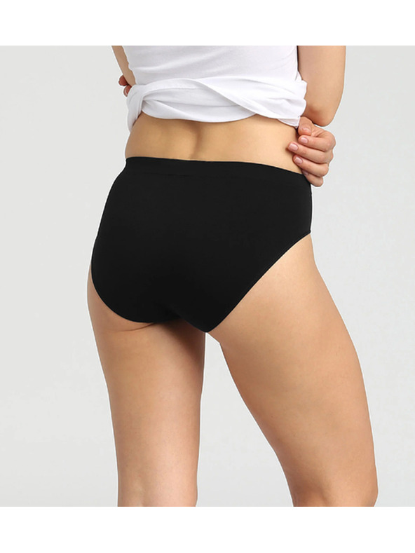 DIM Dámské bezešvé kalhotky 2 ks - černá - bílá