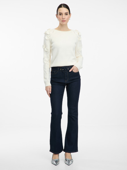 Orsay Tmavě modré dámské bootcut džíny ORSAY