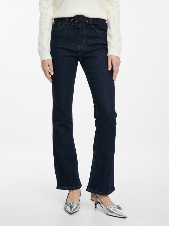 Orsay Tmavě modré dámské bootcut džíny ORSAY