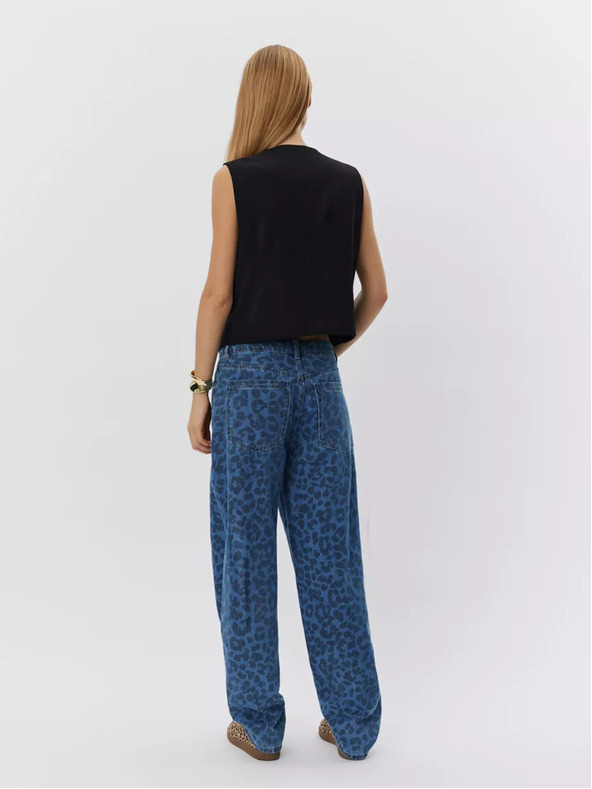 Sofie Schnoor Modré dámské vzorované džíny Sofie Schnoor