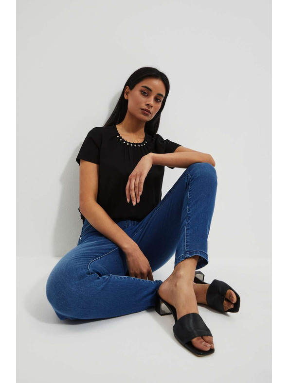 Moodo Dámské jeans Moodo – tmavě modré