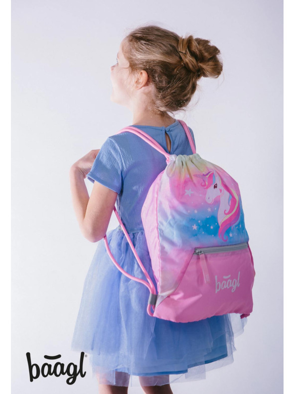 BAAGL  BAAGL Sáček s kapsou Rainbow Unicorn