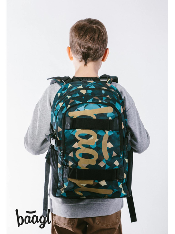 BAAGL  BAAGL 3 SET Skate Polygon: batoh, penál, sáček