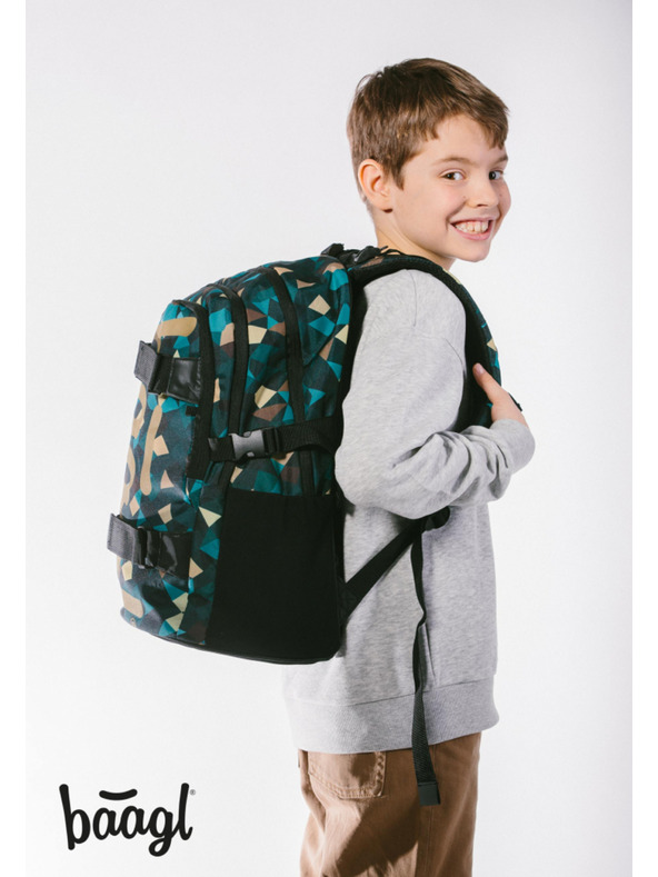 BAAGL  BAAGL 3 SET Skate Polygon: batoh, penál, sáček