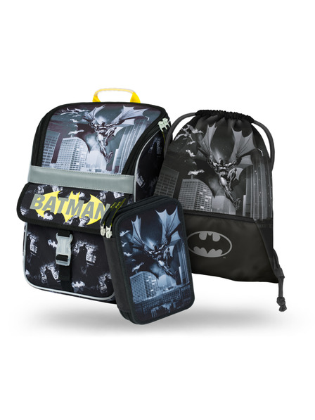 BAAGL  BAAGL 3 SET Zippy Batman Dark City: batoh, penál, sáček