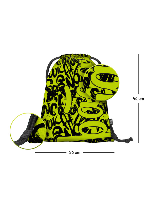BAAGL  BAAGL 3 SET Core Lime: batoh, penál, sáček
